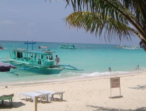 bateau sur l'île de Boracay